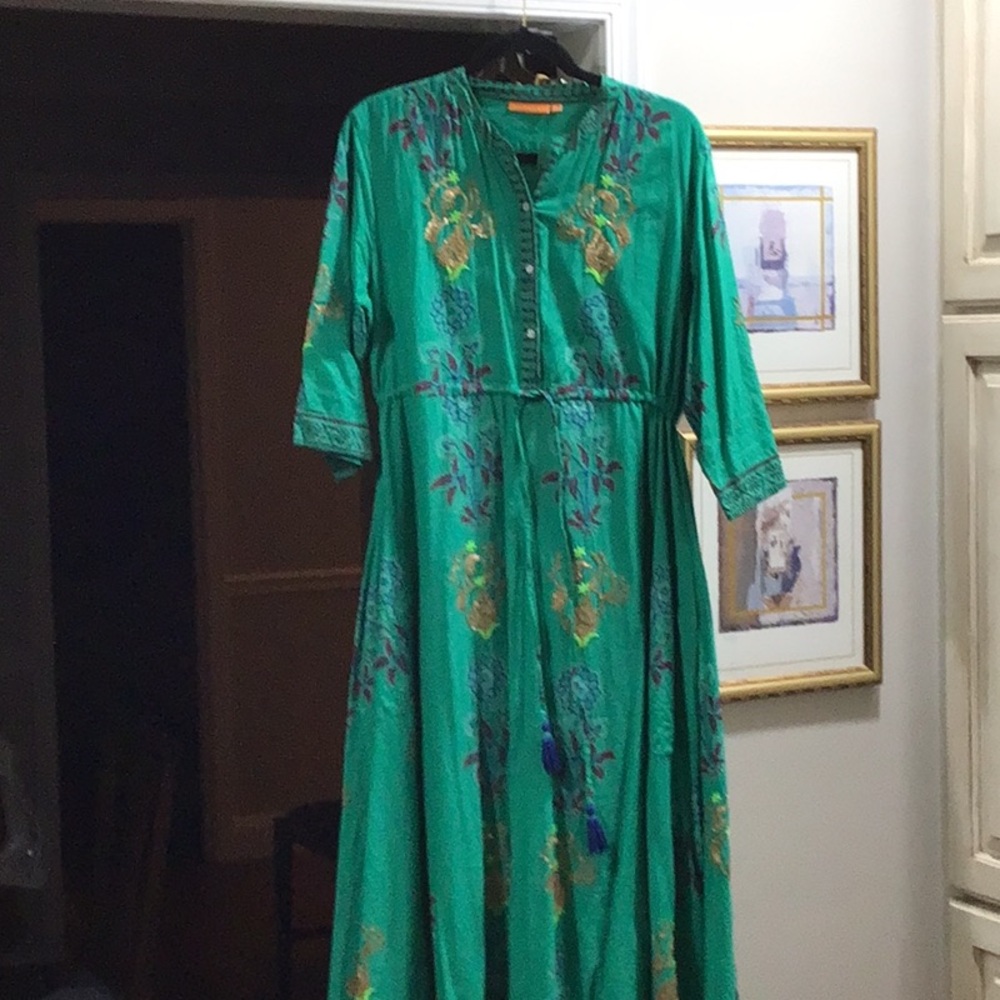 OLIPHANT Embroidered Green Dress $559